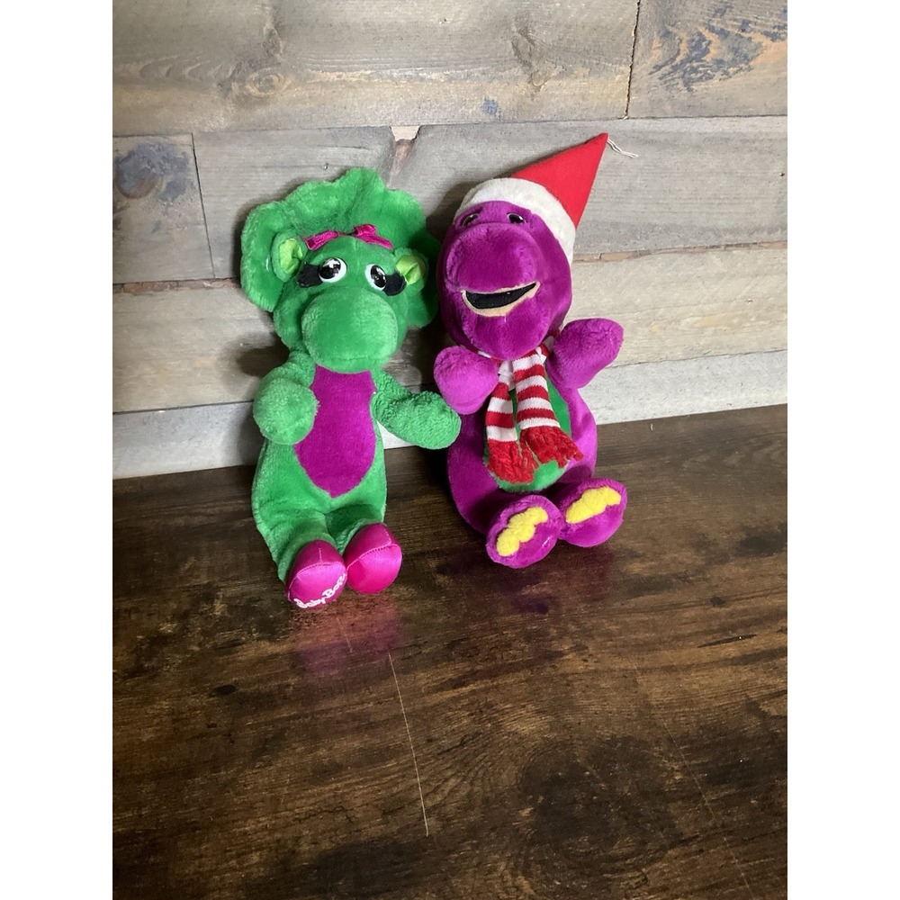 Vintage Barney The Dinosaur Plush and Baby Bop From Barney 1992